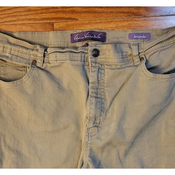 Gloria Vanderbilt Jeans Women's Size 18 Waist 38" Tan Amanda Tapered Leg - Picture 9 of 9